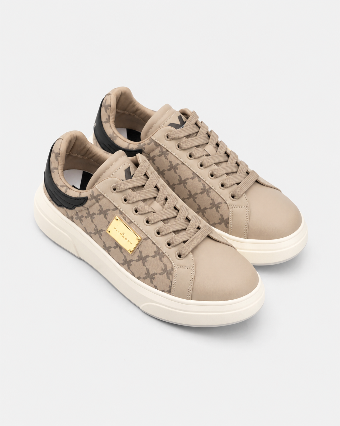 John Richmond Men's Action Leather Beige Sneaker | 32401-A