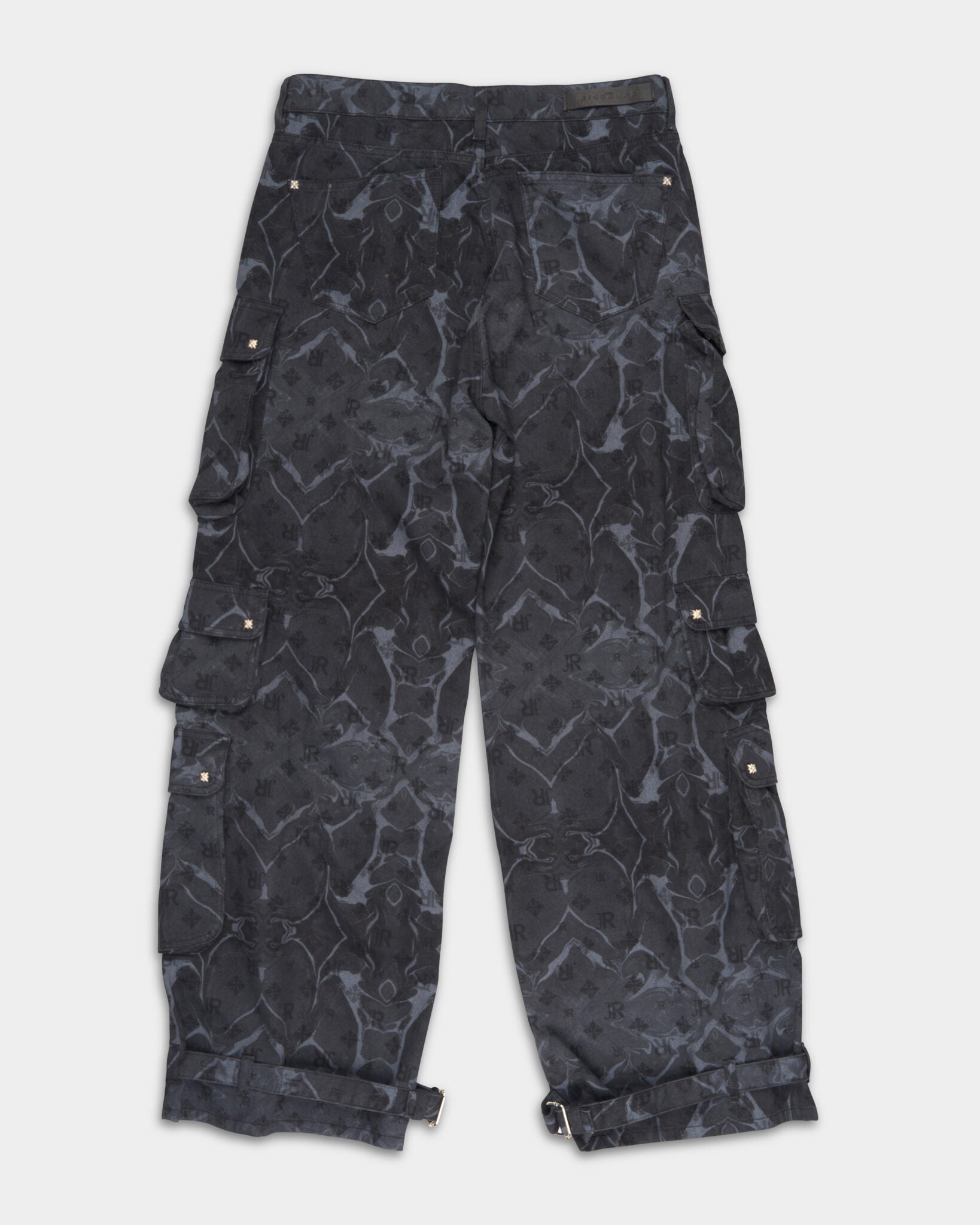 John Richmond Men's Cargo Pants Wader RMA24324PAI5 Black/Wht