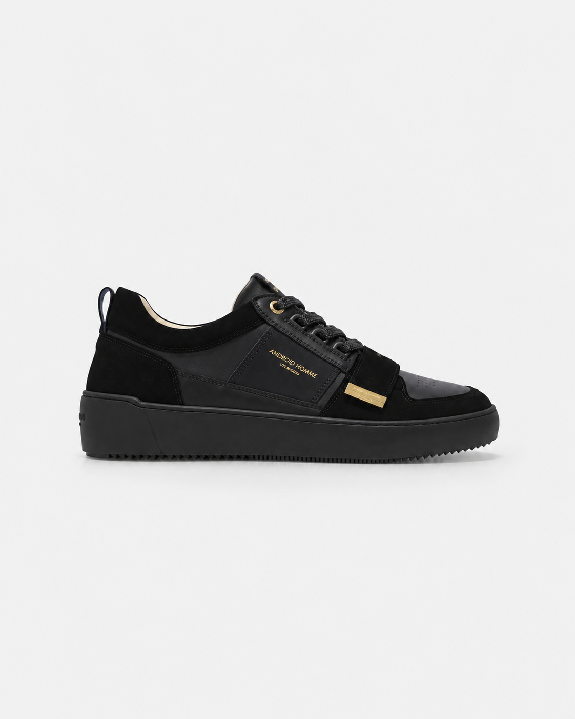 Android Homme Men's Point Dume StrapLux Super Fine Suede/Leather Sneaker Gold Hardware Dark Mix Up | AHP263-20