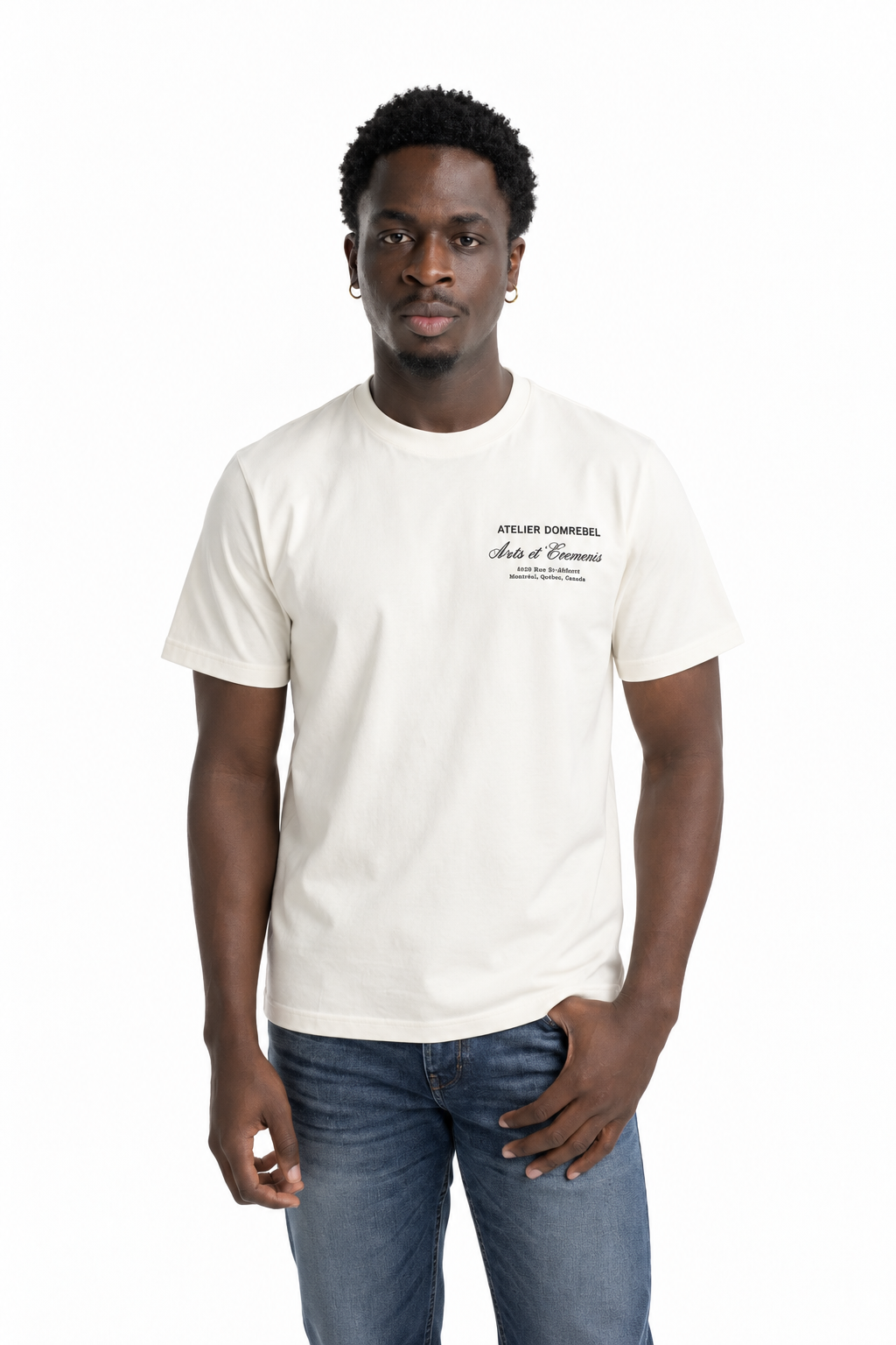 Dom Rebel Men's Arts Vetements T Shirt | Old White