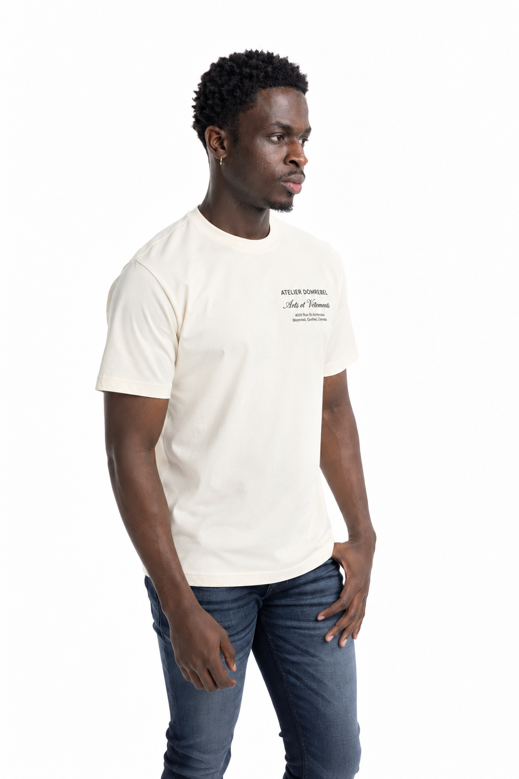 Dom Rebel Men's Arts Vetements T Shirt | Old White