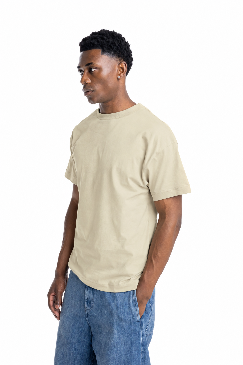 Palm Angels Men's Curved Logo T Shirt | PMAAT01J99A4-0K10
