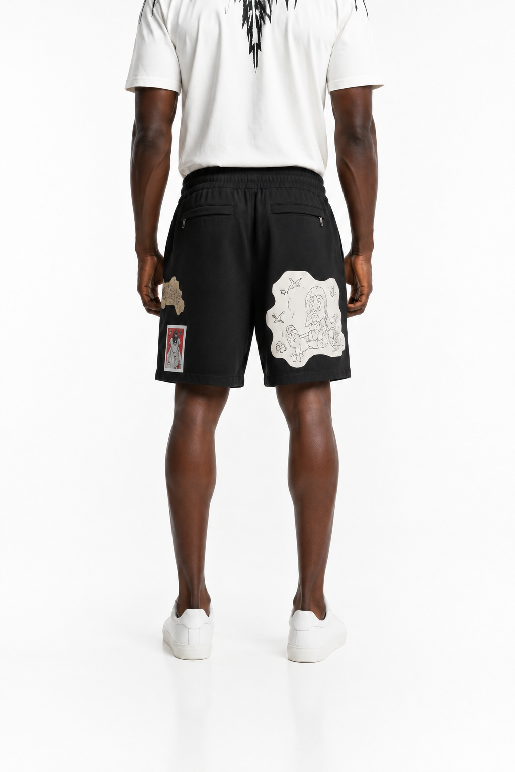 Dom Rebel Men's Assemblage Camp Collar Shorts | Black