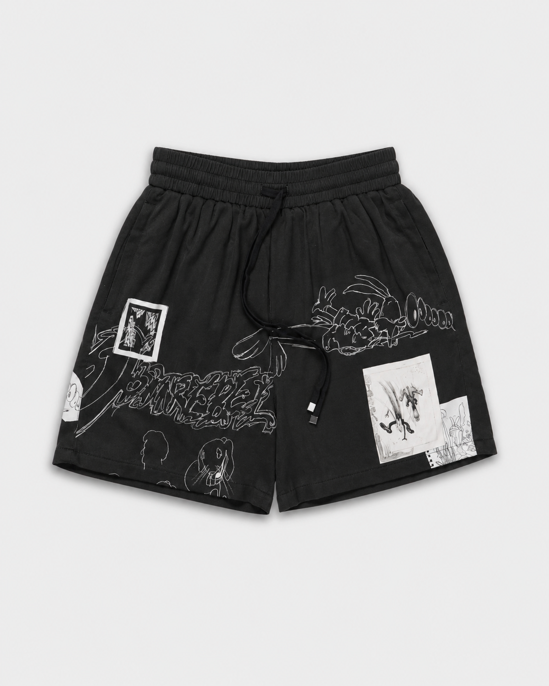 Dom Rebel Men's Assemblage Camp Collar Shorts | Black