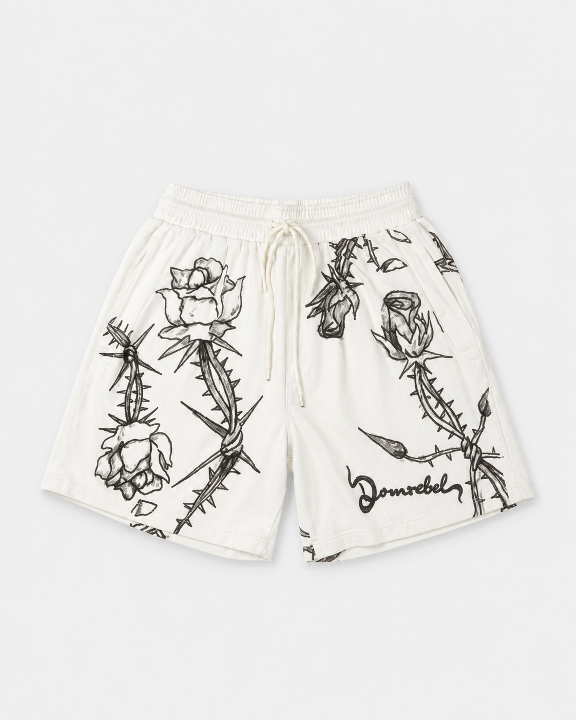 Dom Rebel Men's Inked Shorts | Beige