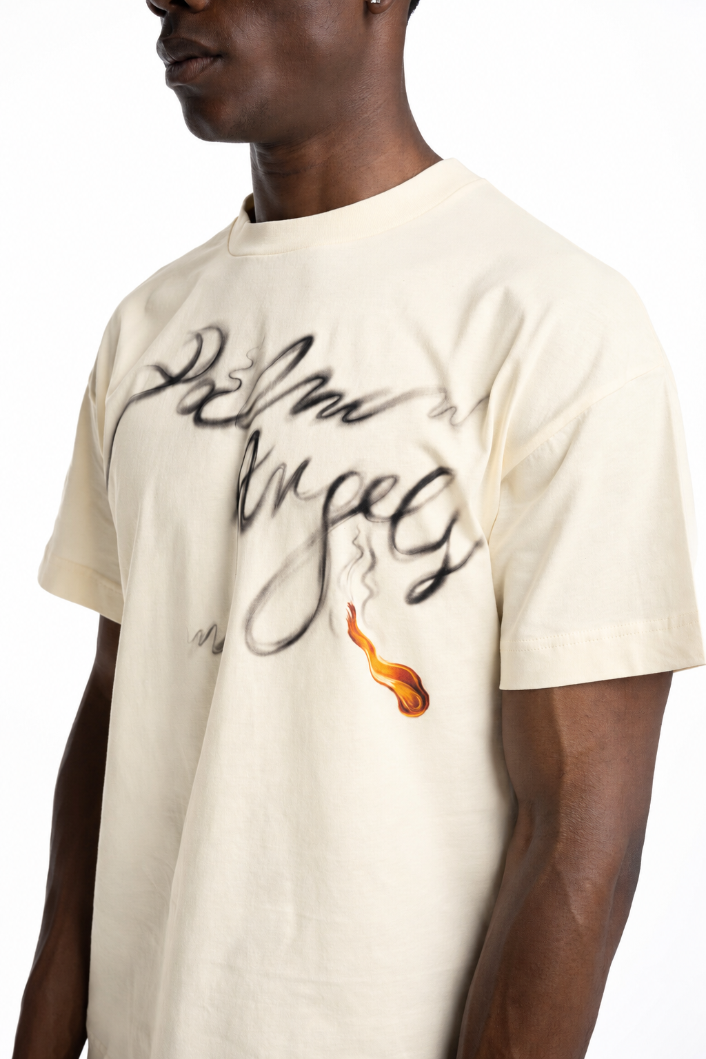 Palm Angels Men's Smoking Palm T Shirt | PMAAT01J99WA-0L10