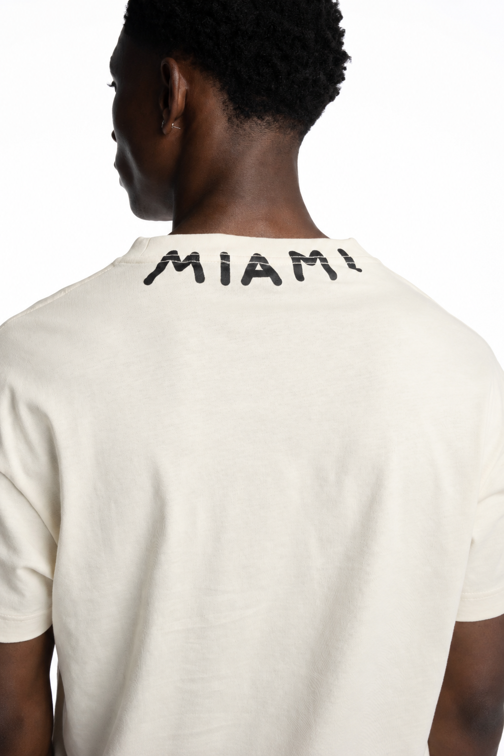 Palm Angels Men's Neck Logo Miami T Shirt | PMAAT01J99ZD-0L10