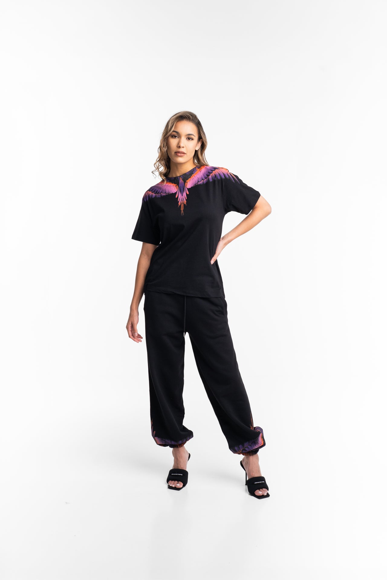County of Milan Ladies T Shirt | 26ECM30102-Black/Orange