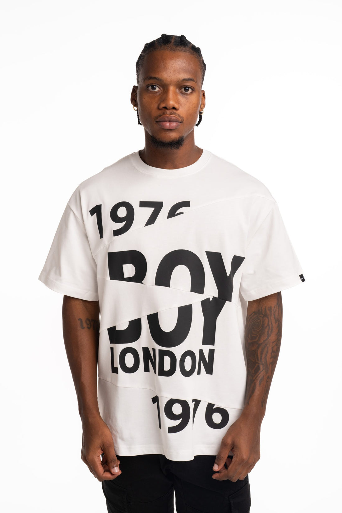 BOY London Men's Chopped T Shirt Ecru/Black |
