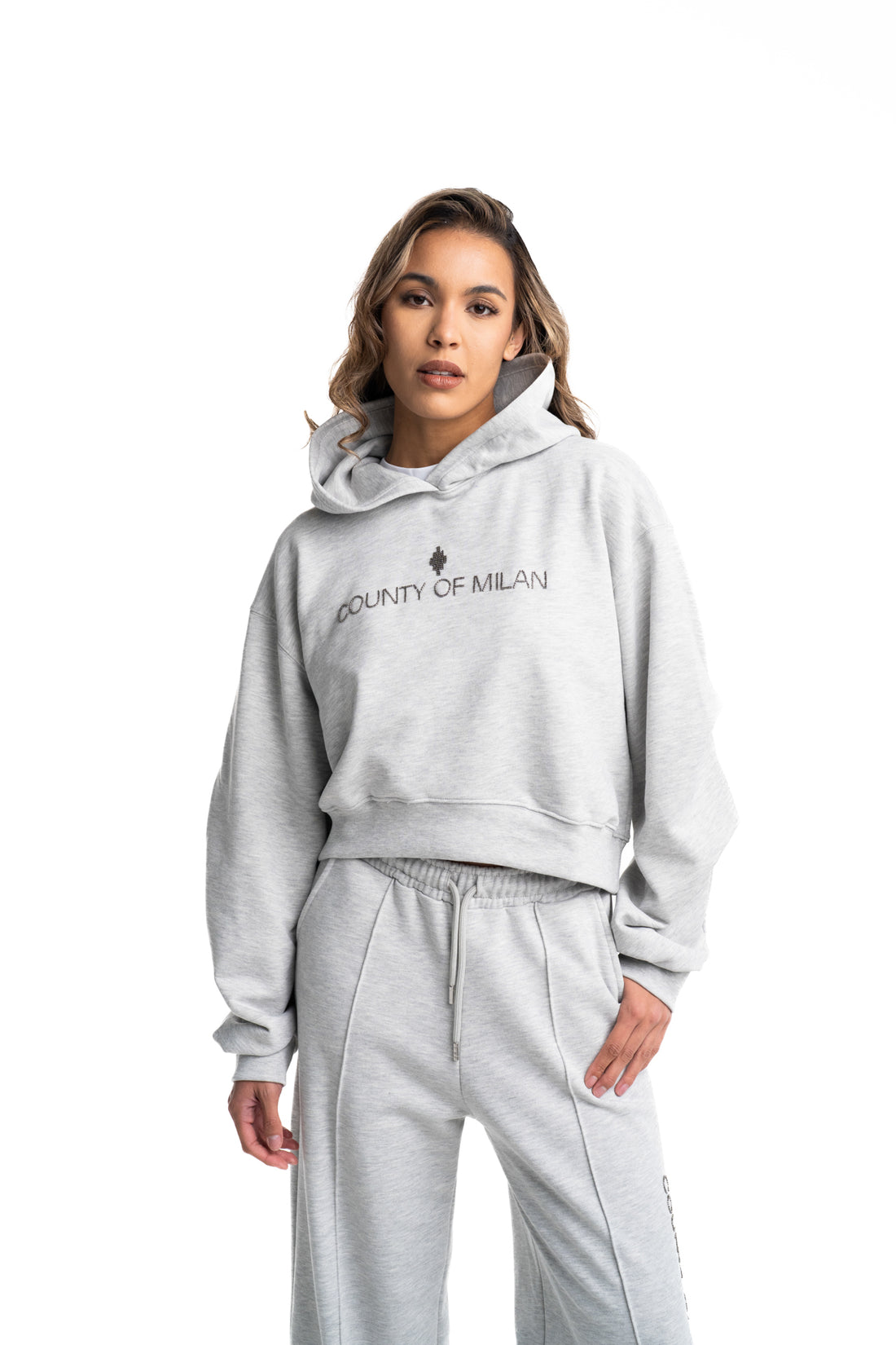 County of Milan Ladies Hoodie | 26ECM30128-Grey
