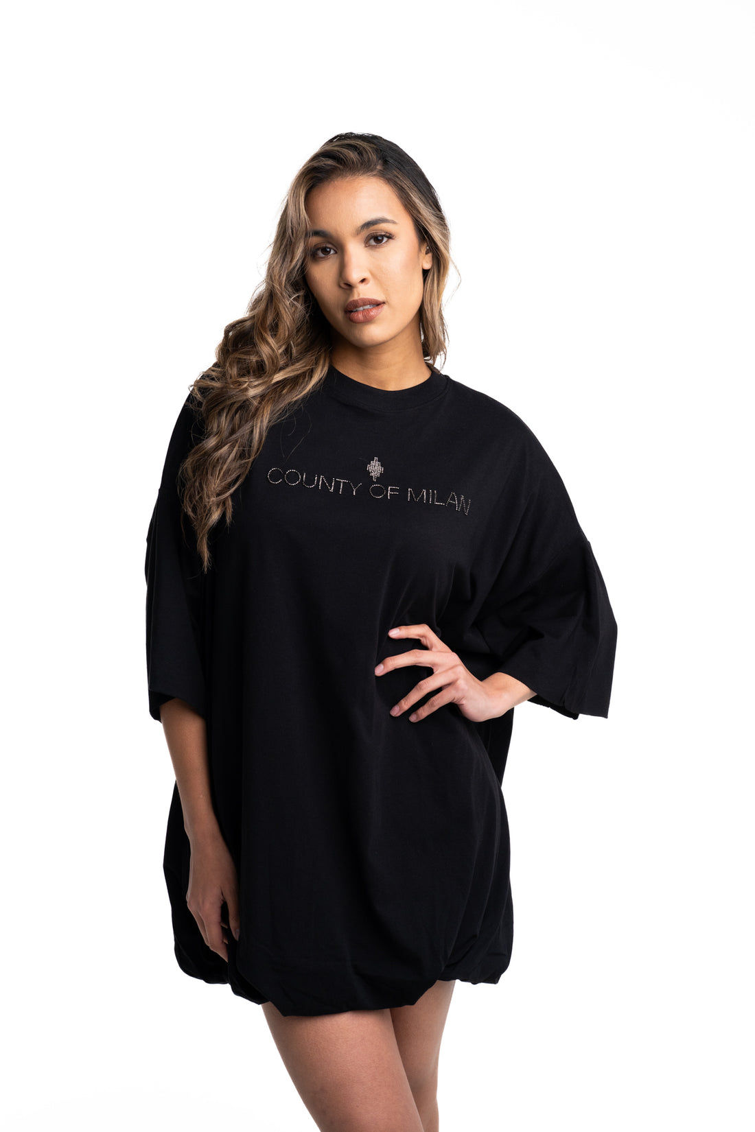 County of Milan Ladies Dress Over | 26ECM30127-Black