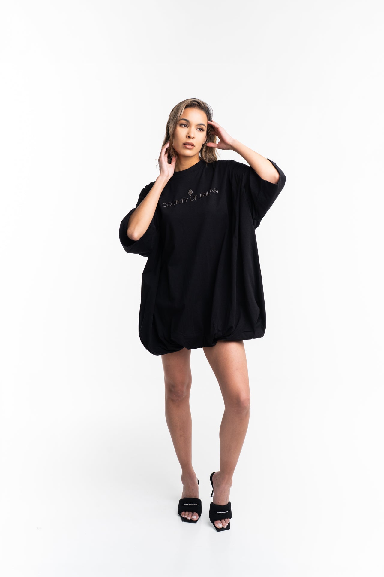 County of Milan Ladies Dress Over | 26ECM30127-Black