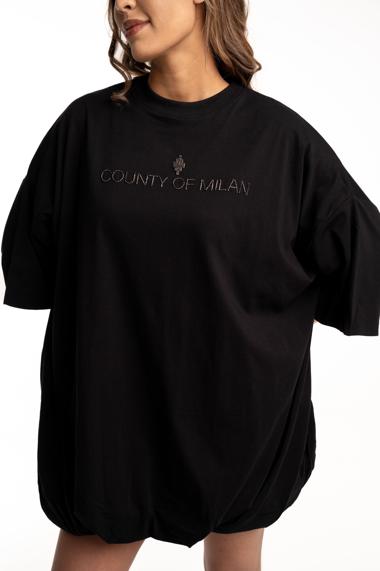 County of Milan Ladies Dress Over | 26ECM30127-Black