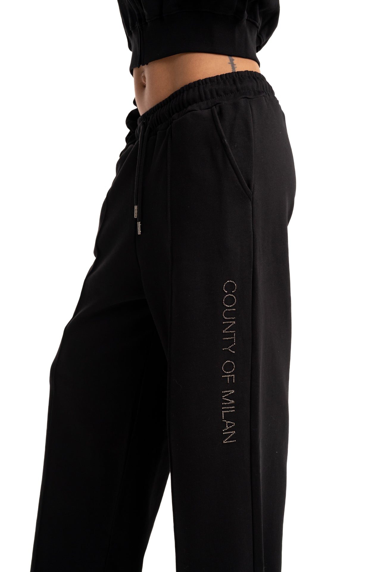 County of Milan Ladies Palazzo Pants | 26ECM30129-Black