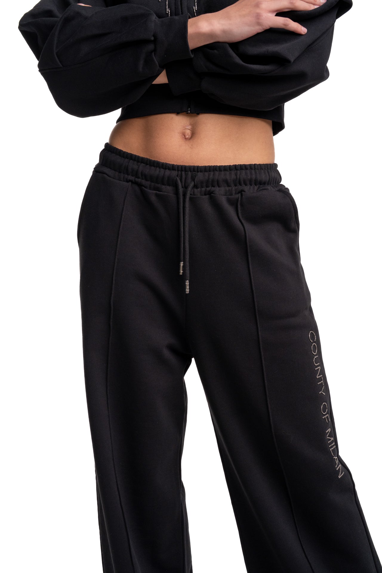 County of Milan Ladies Palazzo Pants | 26ECM30129-Black