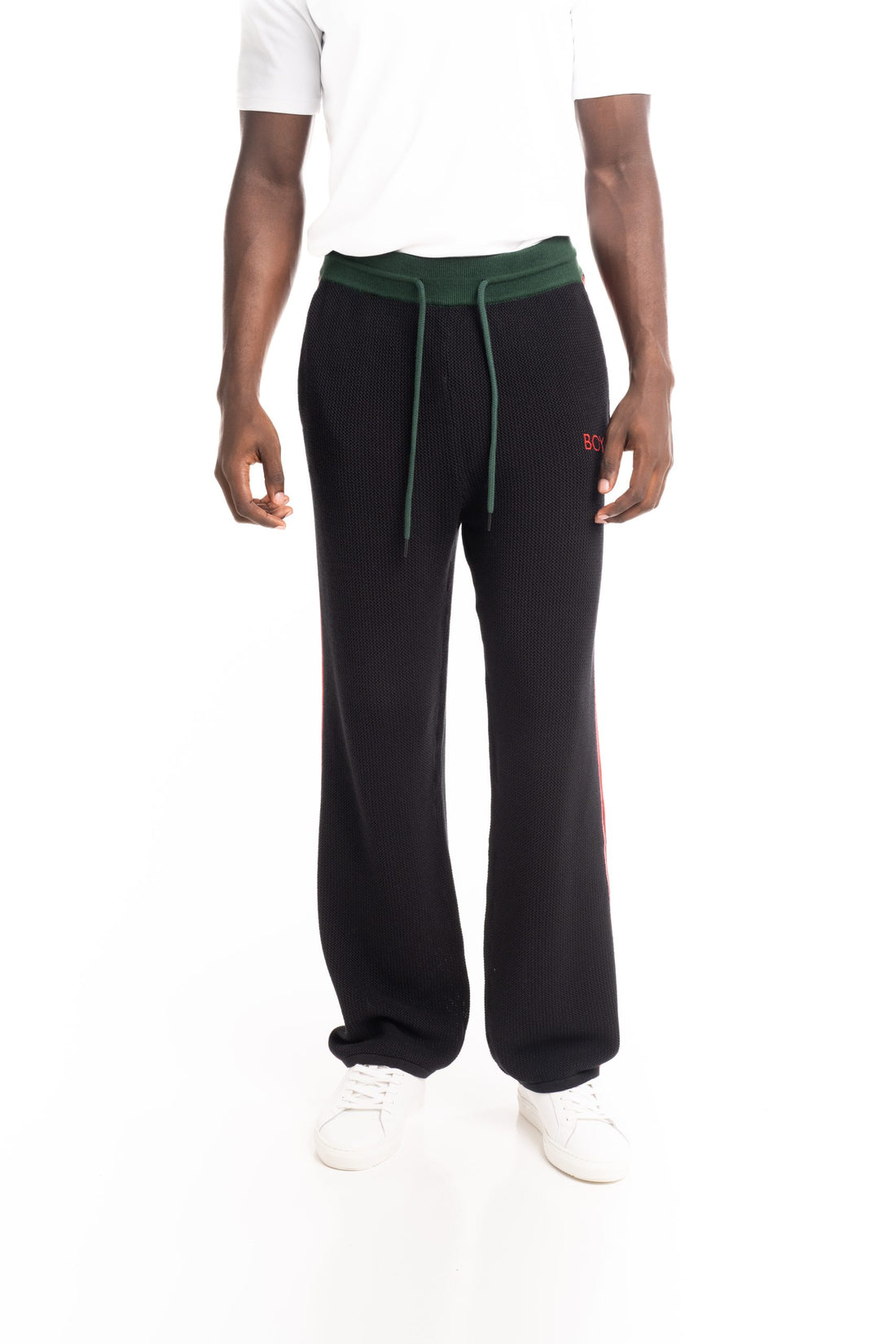 BOY London Men's Crochet Tracksuit Trousers Black |