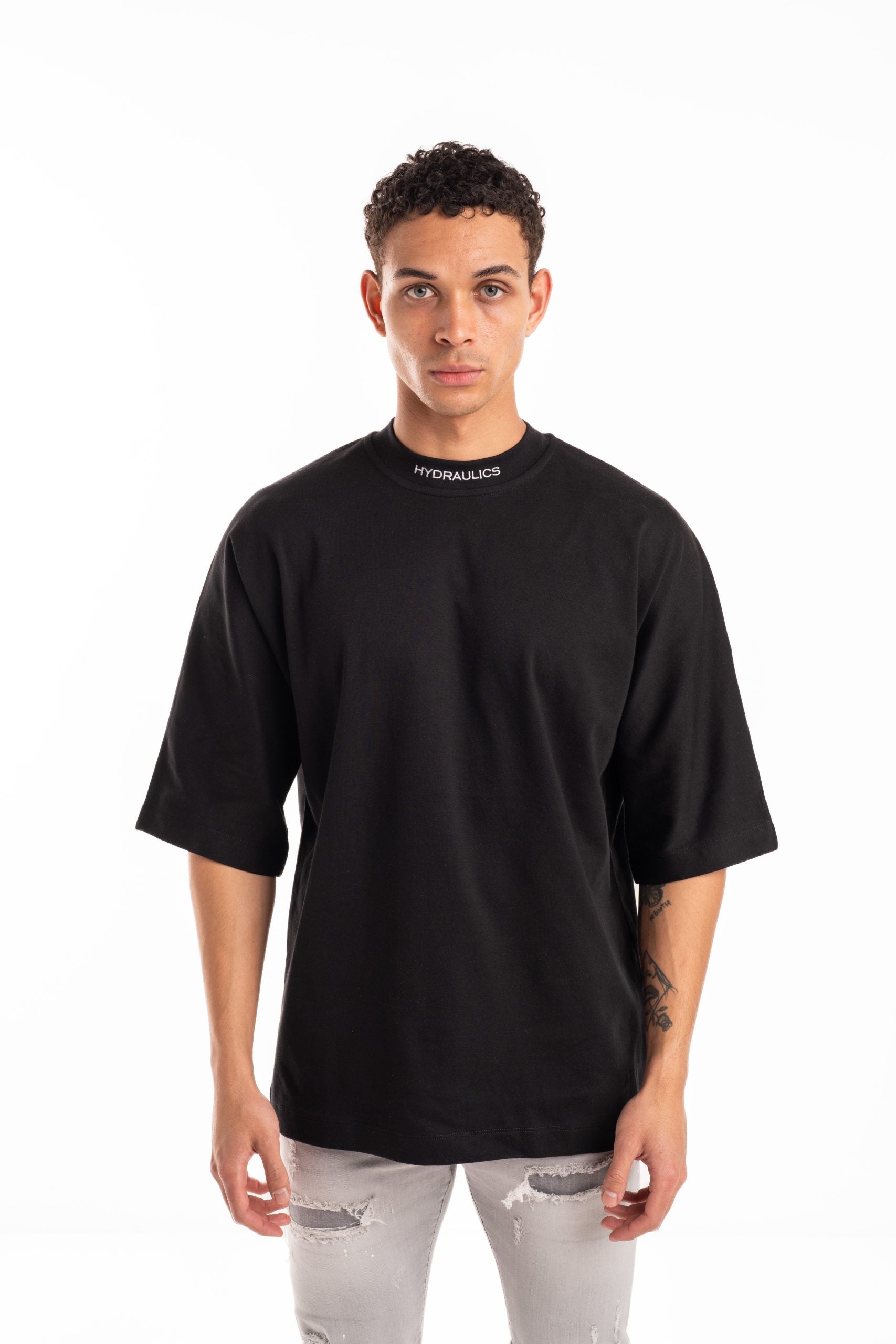 Hydraulics Perspective Super Oversized T-Shirt Black