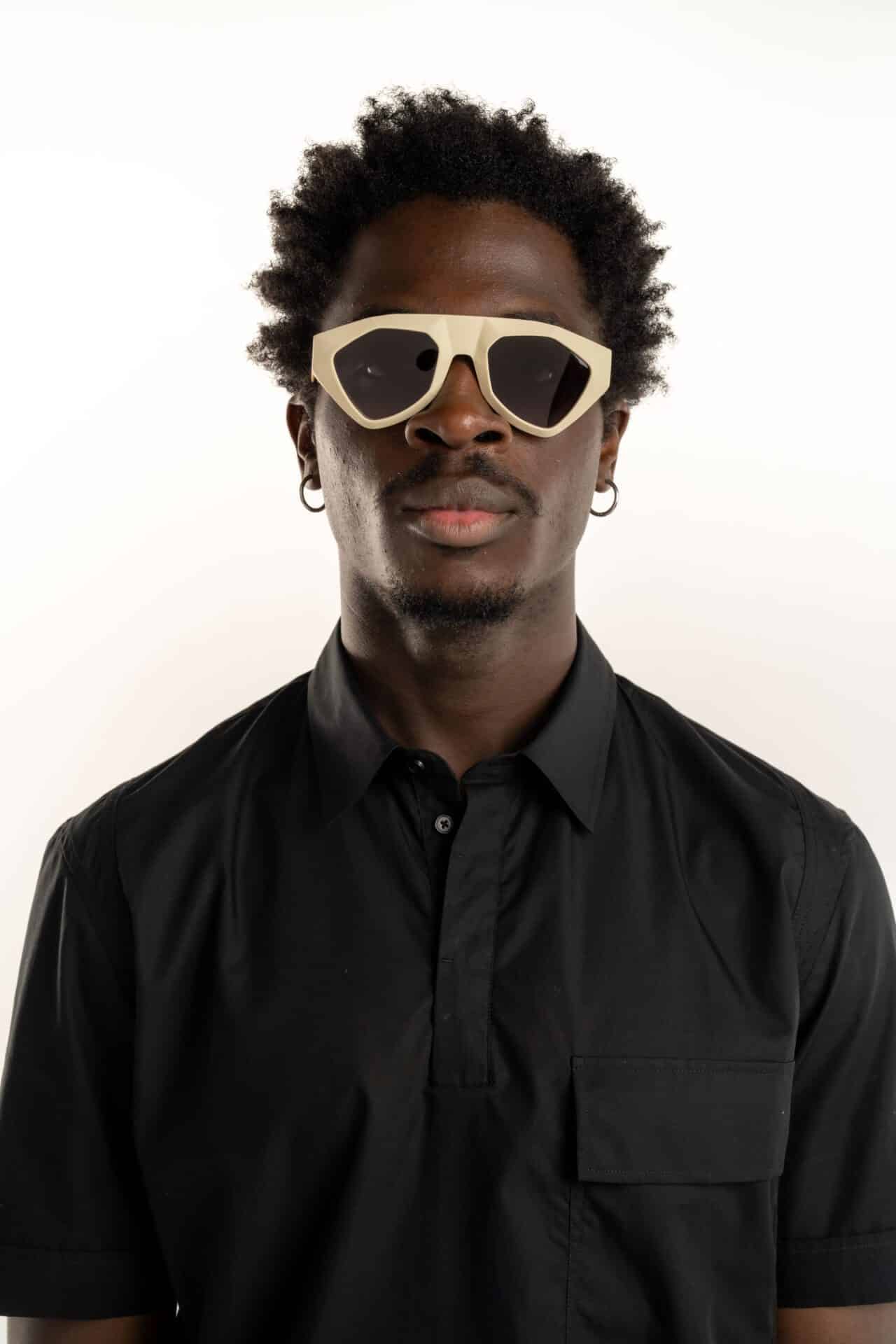 Vysen Eyewear Acetate Off White Bone Matte Frame and Gold Matte Template SH-5