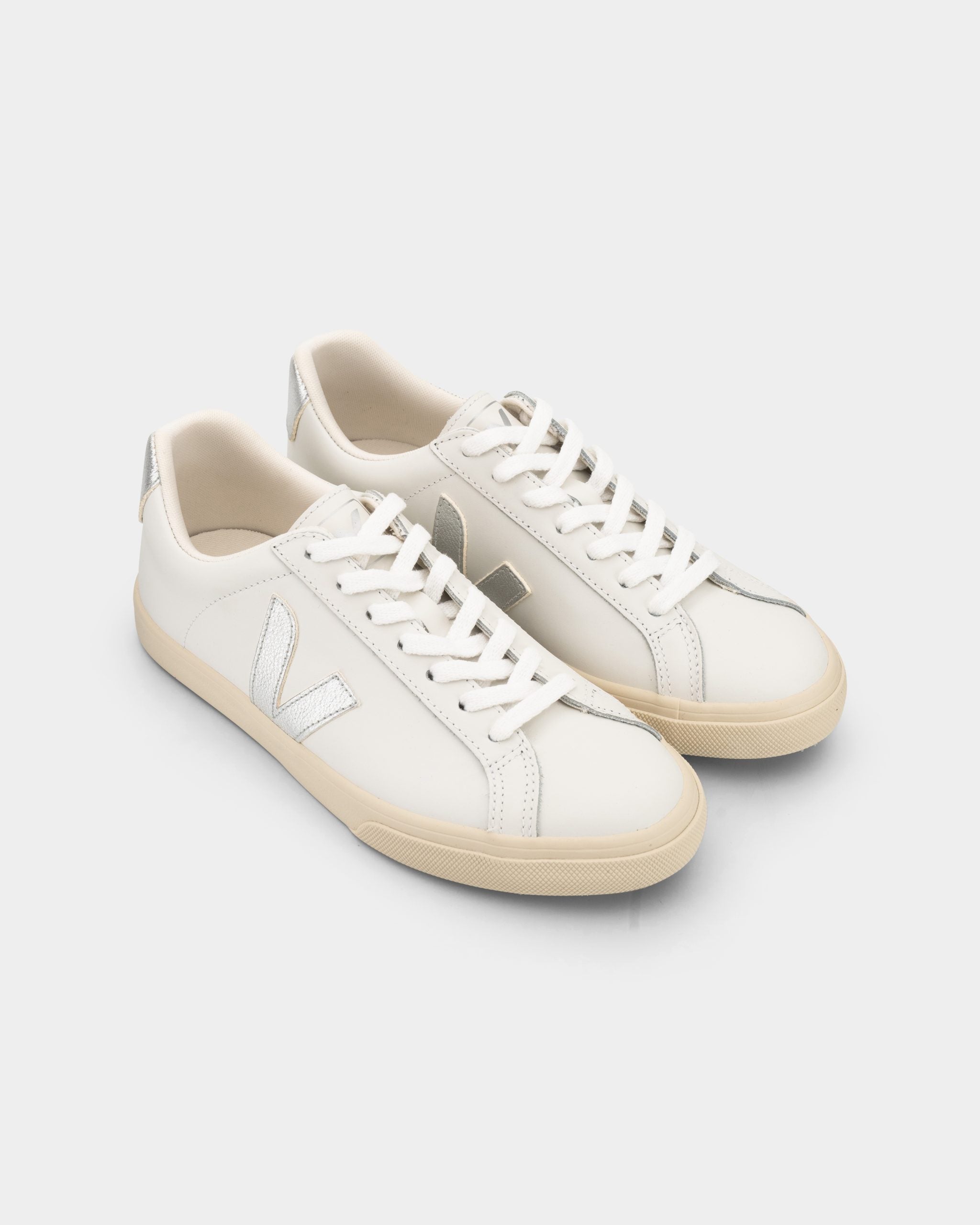 Veja Ladies Esplar Logo Leather Sneaker EO0203881A Extra White