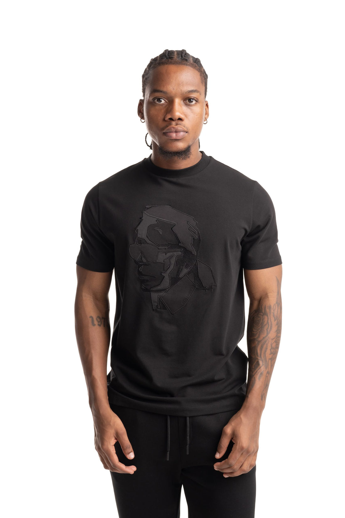 Karl Lagerfeld Mens Crewneck T Shirt Black | 755036562221-990