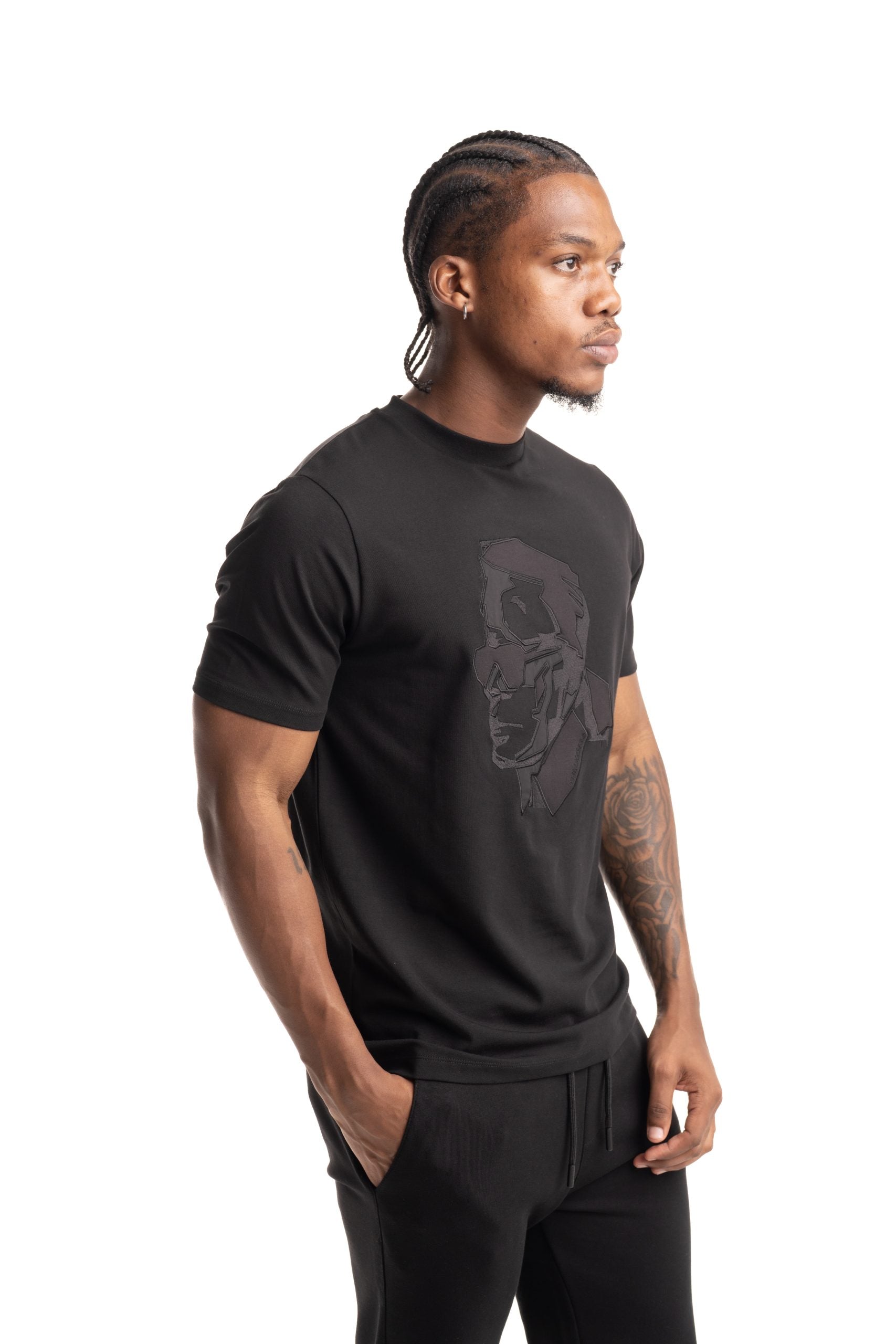Karl Lagerfeld Mens Crewneck T Shirt Black | 755036562221-990