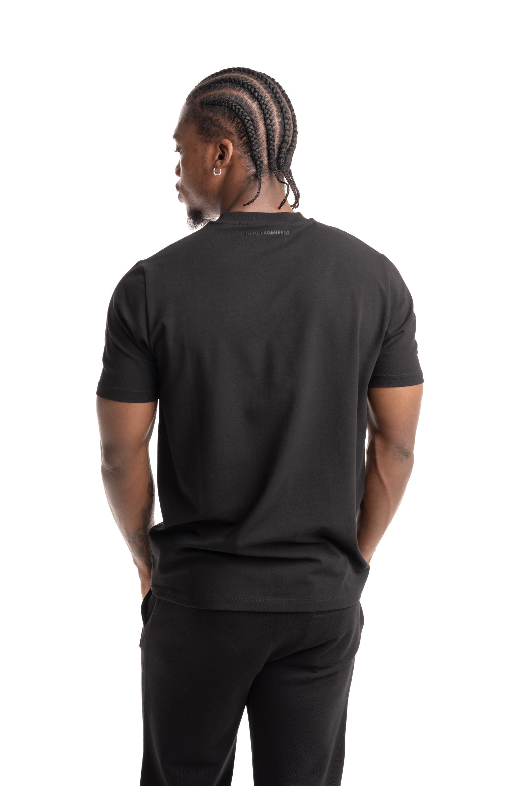 Karl Lagerfeld Mens Crewneck T Shirt Black | 755036562221-990