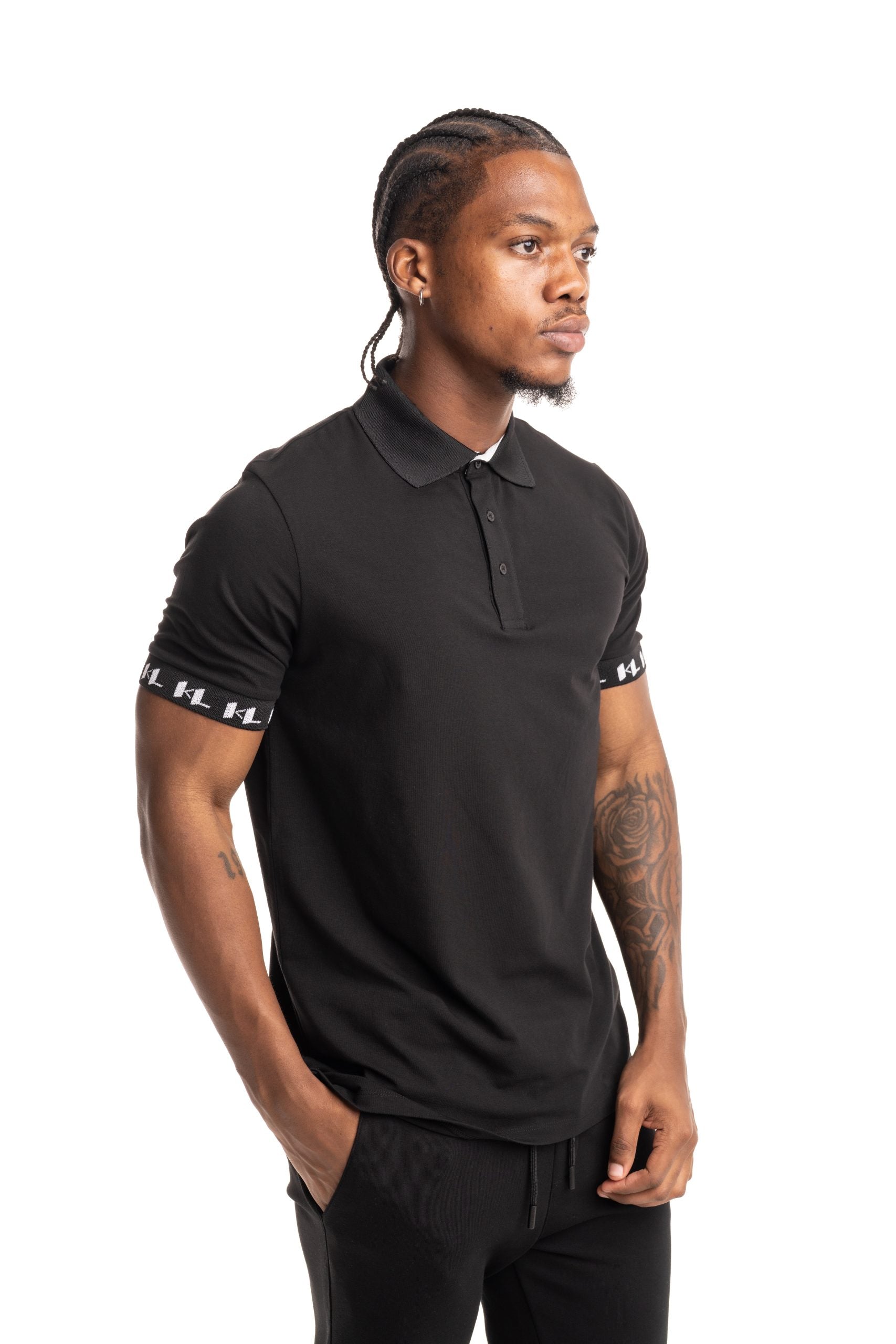 Karl Lagerfeld Mens Polo Black | 745020562221-990