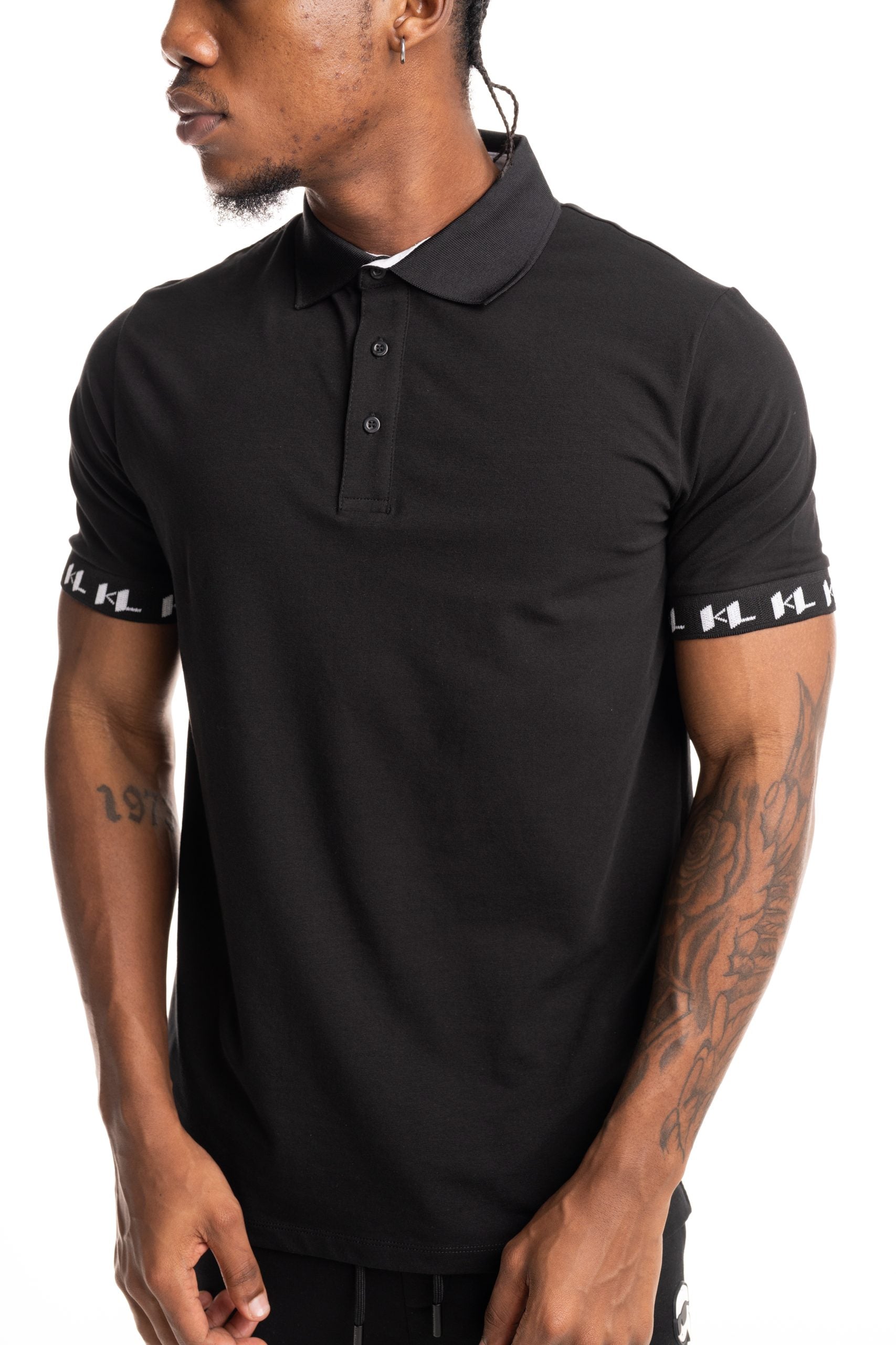 Karl Lagerfeld Mens Polo Black | 745020562221-990
