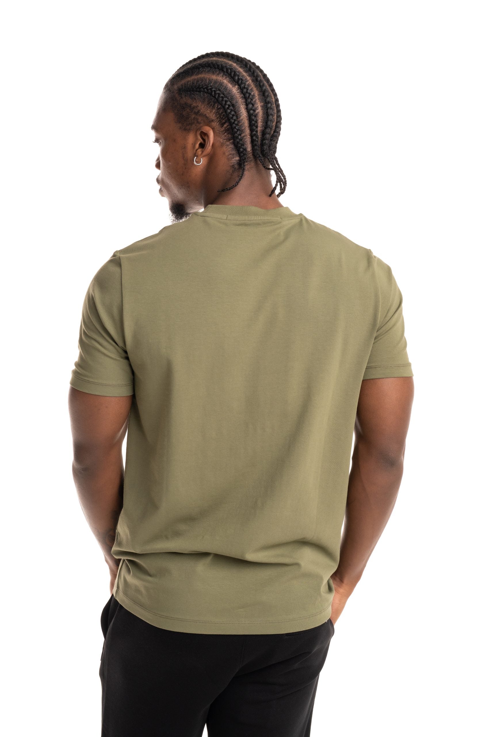 Karl Lagerfeld Mens Crewneck T Shirt Olive | 755035562221-550