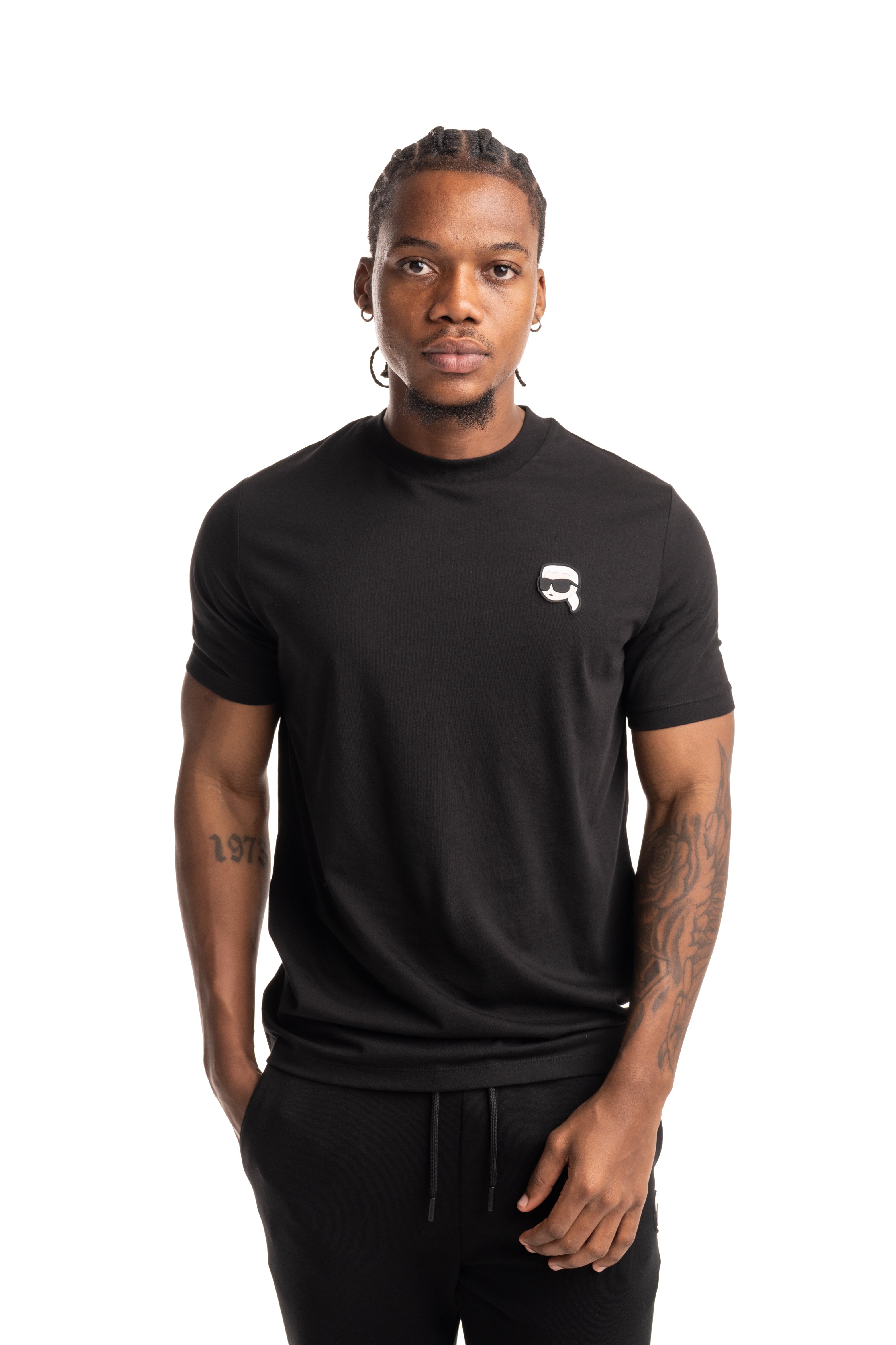 Core) Karl Lagerfeld Men's T Shirt Crewneck Black | Hydraulics Stores
