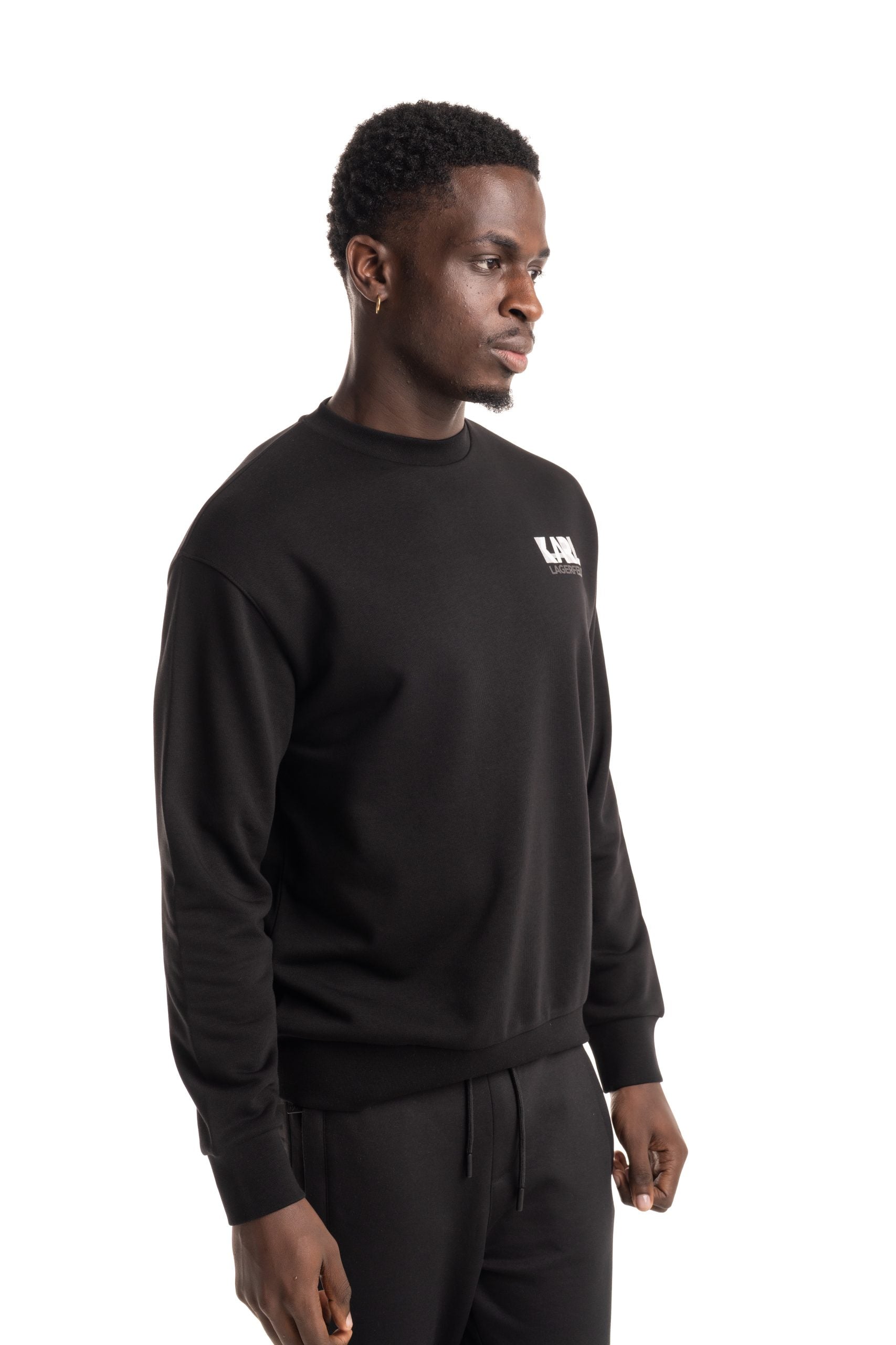 Karl Lagerfeld Mens Sweat Crewneck Black | 705100562900-990