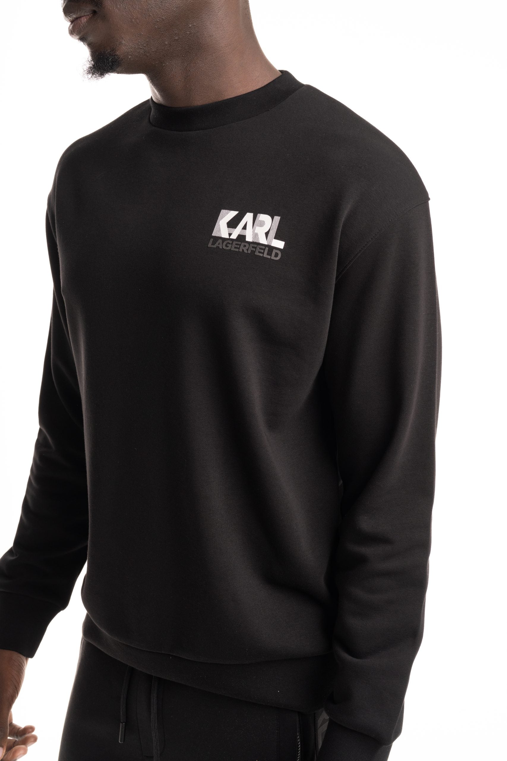 Karl Lagerfeld Mens Sweat Crewneck Black | 705100562900-990