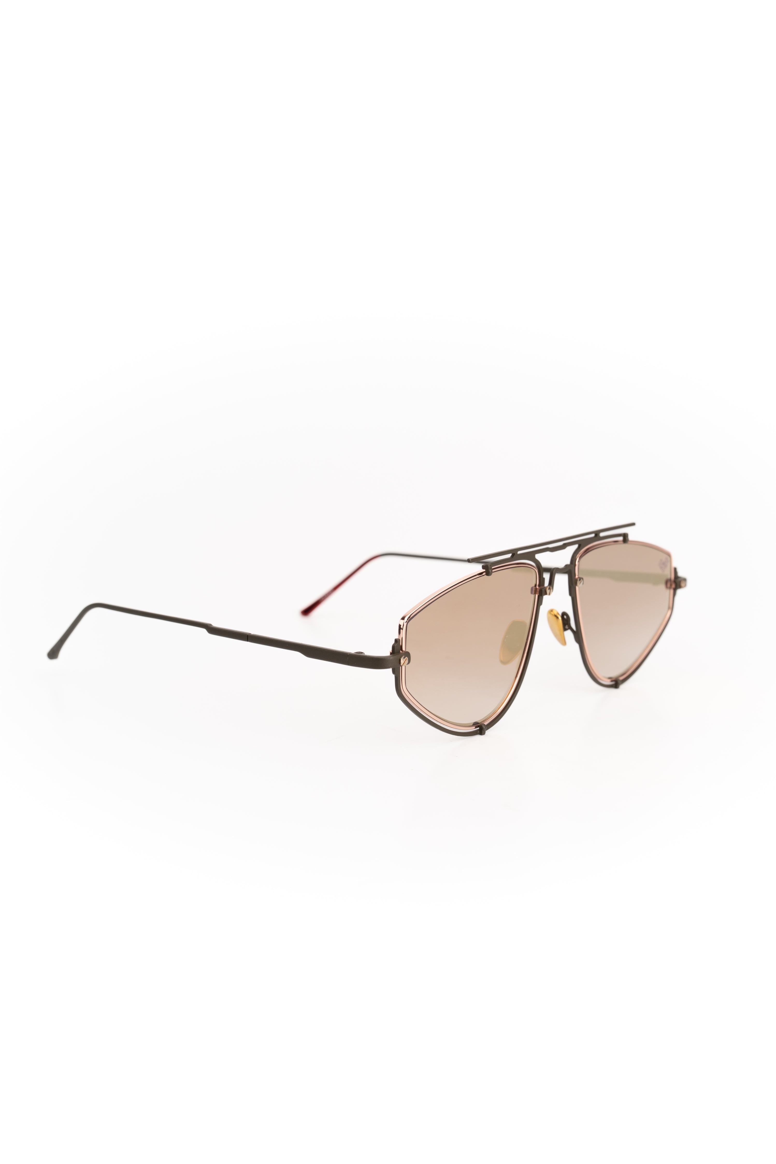 Vysen Eyewear Military Dark Green - Gold Gradient Mirror Lenses CD-6