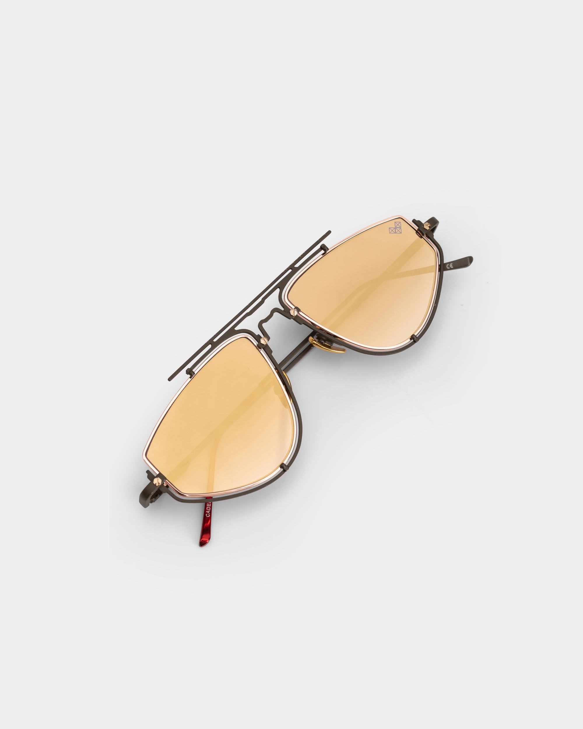 Vysen Eyewear Military Dark Green - Gold Gradient Mirror Lenses CD-6