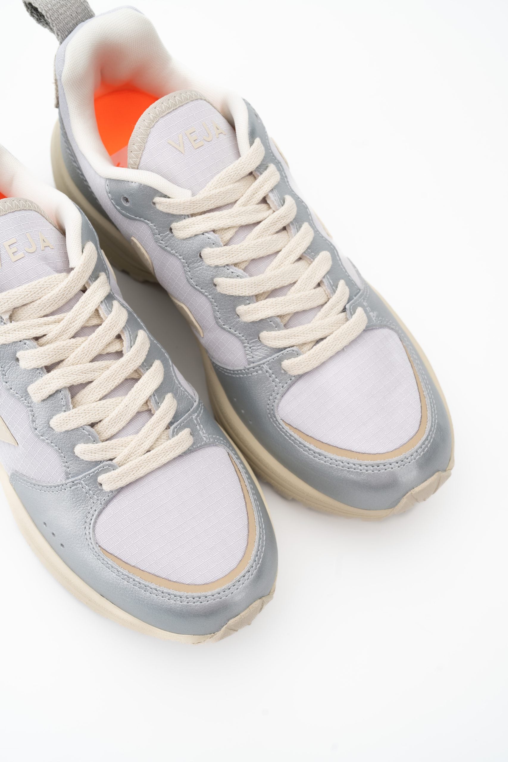 Veja Ladies Venturi II Ripstop Sneaker VR1920529A Pearl Pierre Inox