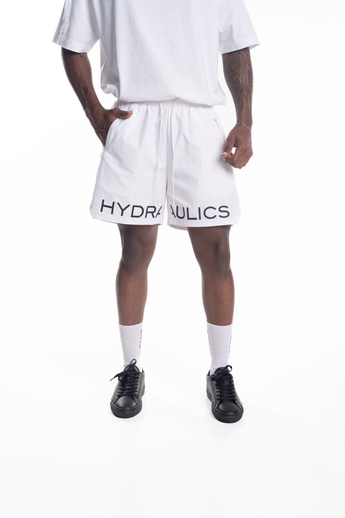 Hydraulics Logo Shorts White |