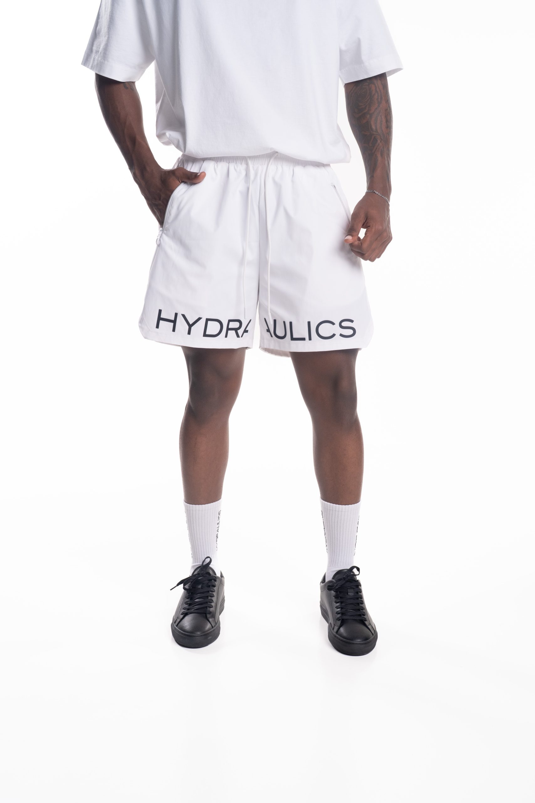 Hydraulics Logo Shorts White |