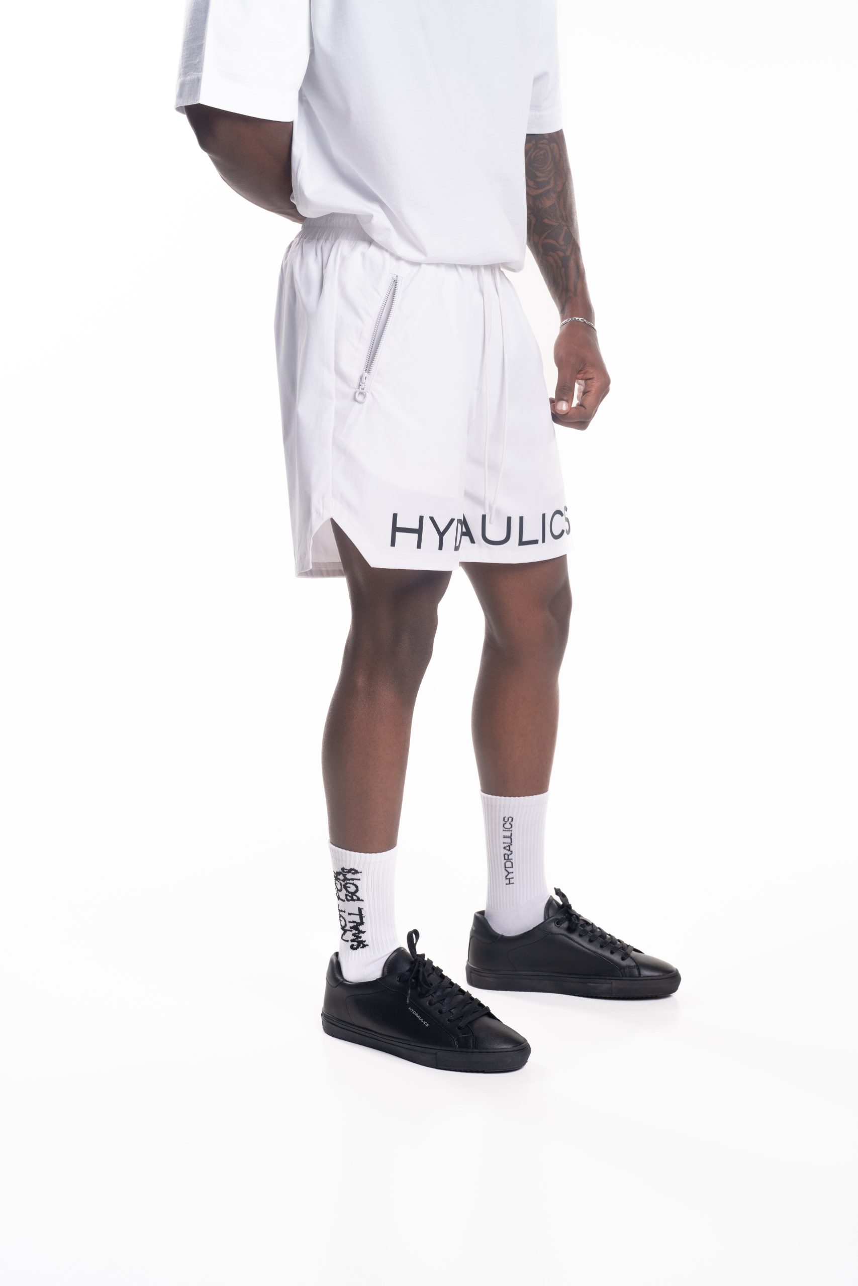 Hydraulics Logo Shorts White |