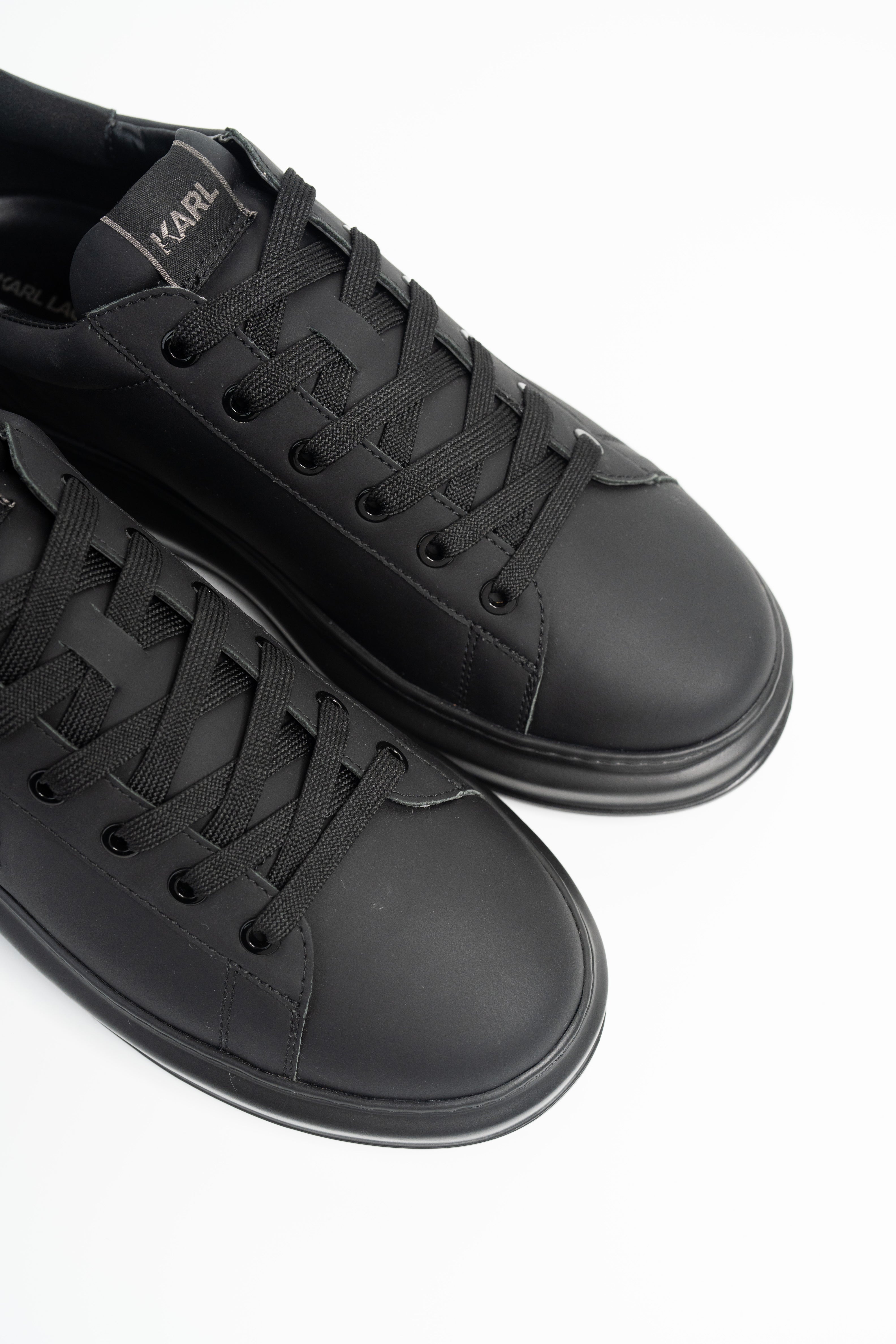 (Core) Karl Lagerfeld Men's Kapri NFT Relief Coated Lo Lace Black Lthr/Mono | KL95570R-00X