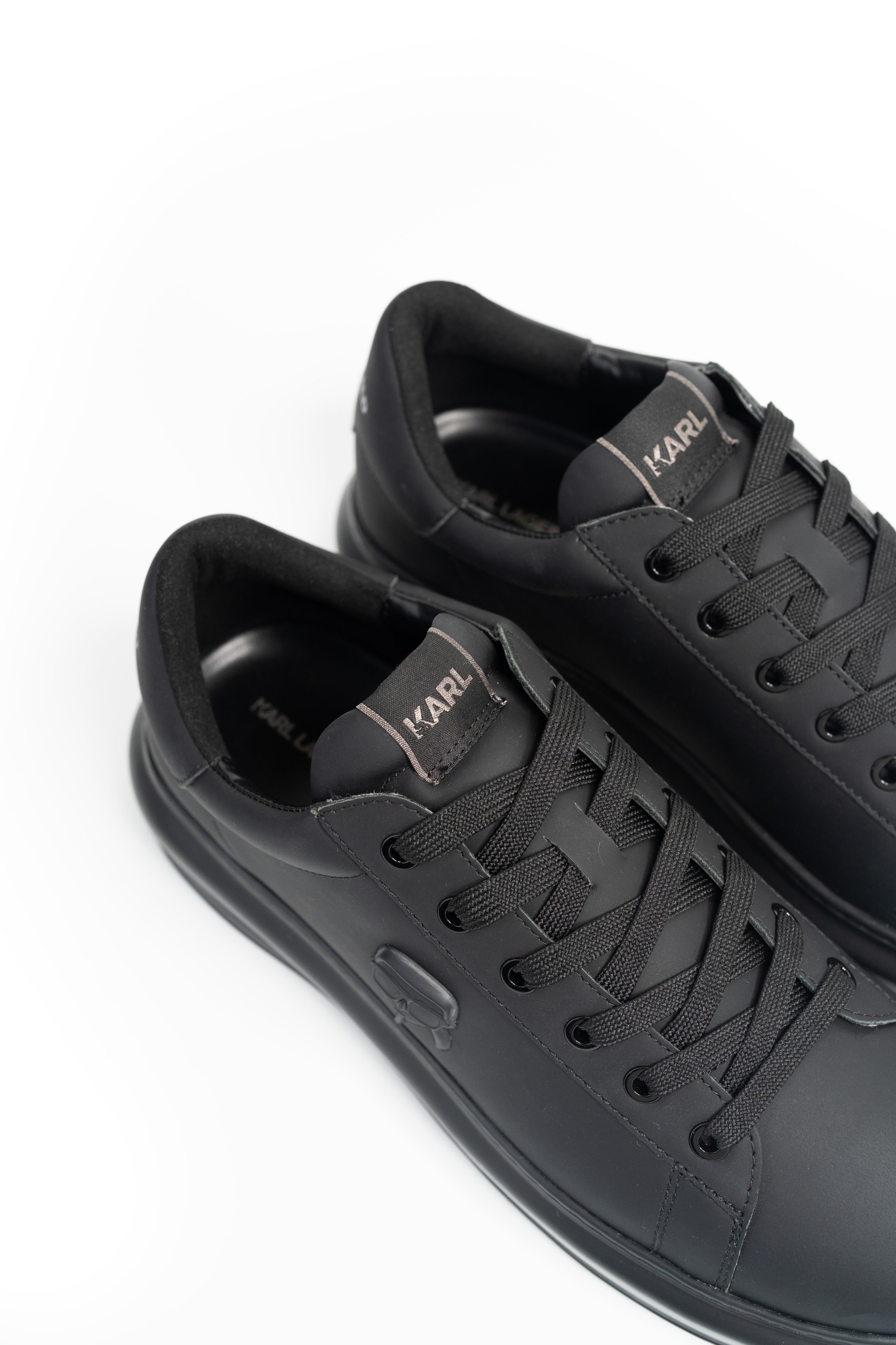 (Core) Karl Lagerfeld Men's Kapri NFT Relief Coated Lo Lace Black Lthr/Mono | KL95570R-00X