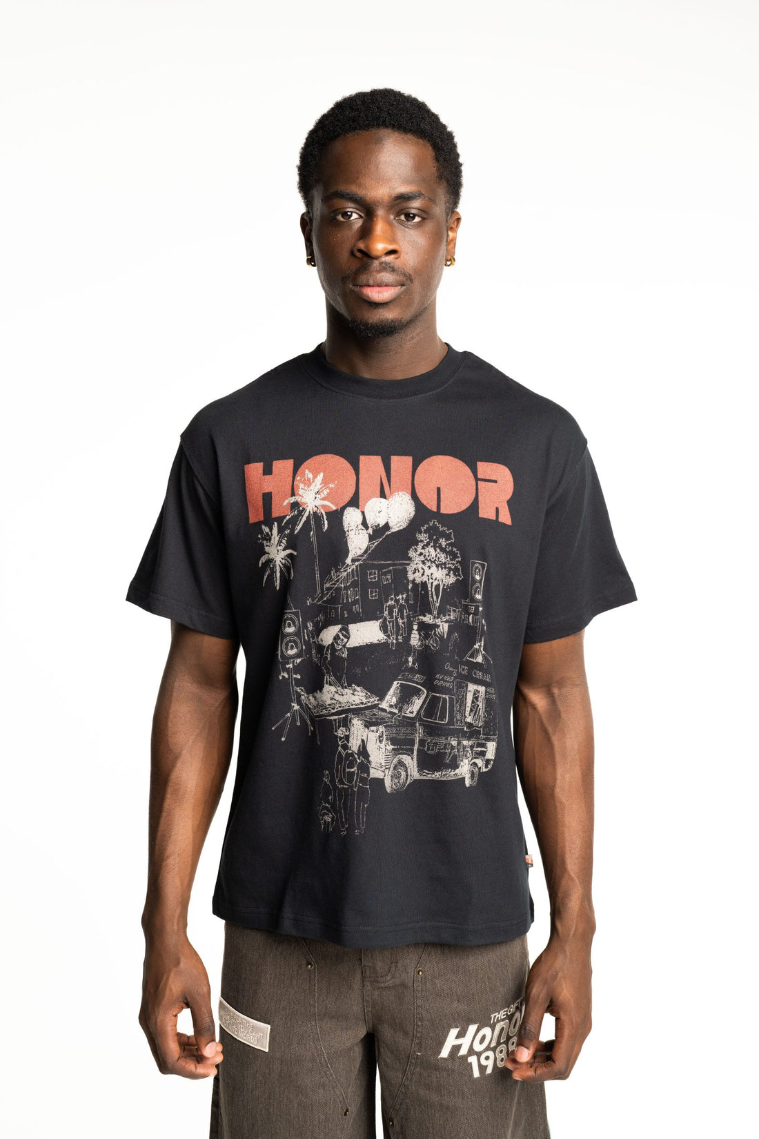 Honor The Gift Men's Block Party T Shirt HTG250243 BLK