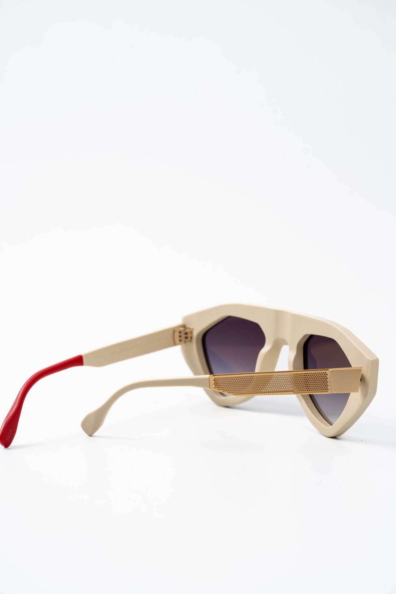 Vysen Eyewear Acetate Off White Bone Matte Frame and Gold Matte Template SH-5