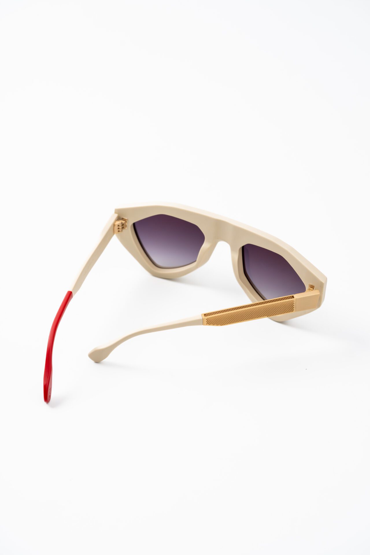 Vysen Eyewear Acetate Off White Bone Matte Frame and Gold Matte Template SH-5