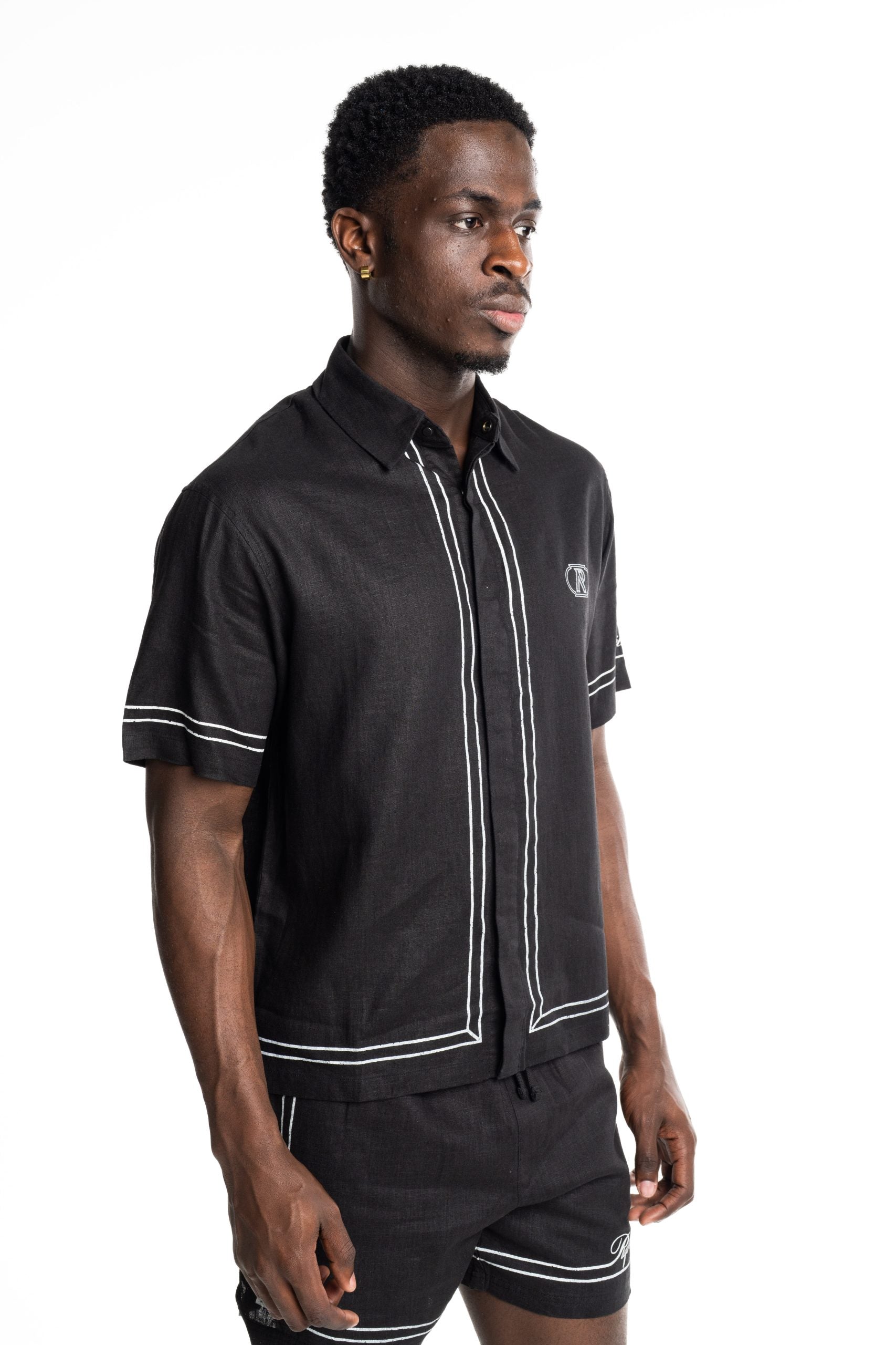 Represent Men's Border Shirt MLM100298-01 Jet Black
