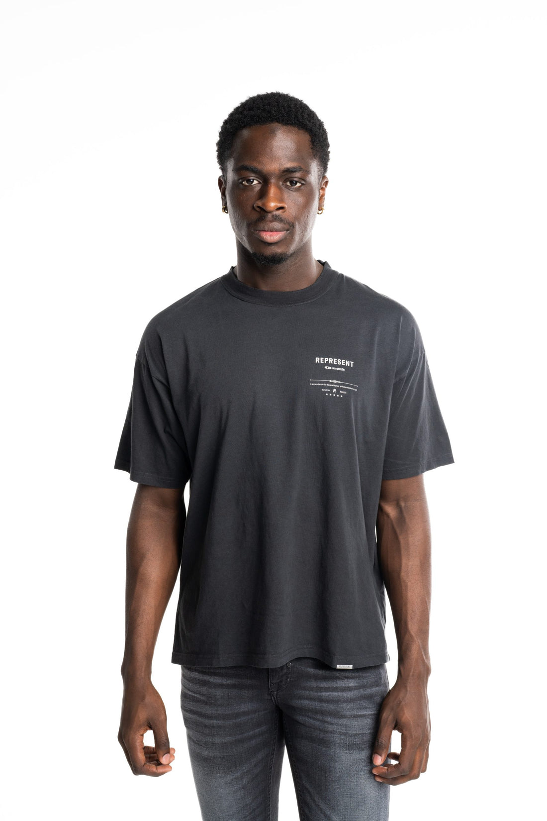 Represent Men's Revere Manor T Shirt MLM100286-04 Stained Black