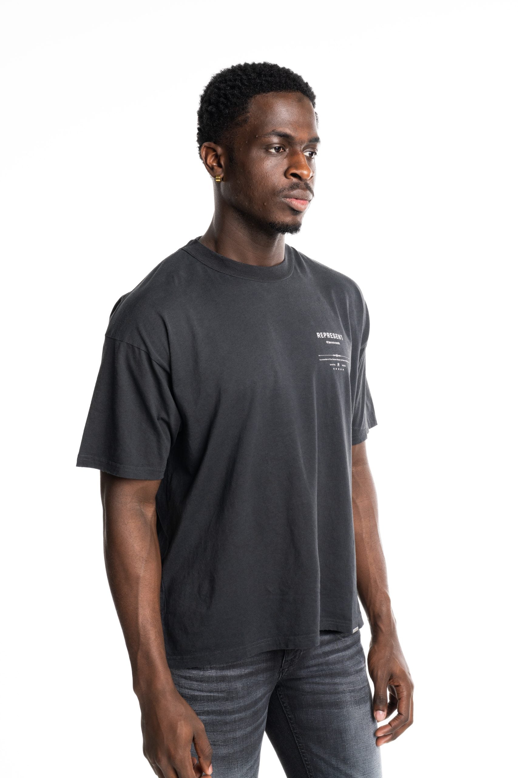 Represent Men's Revere Manor T Shirt MLM100286-04 Stained Black