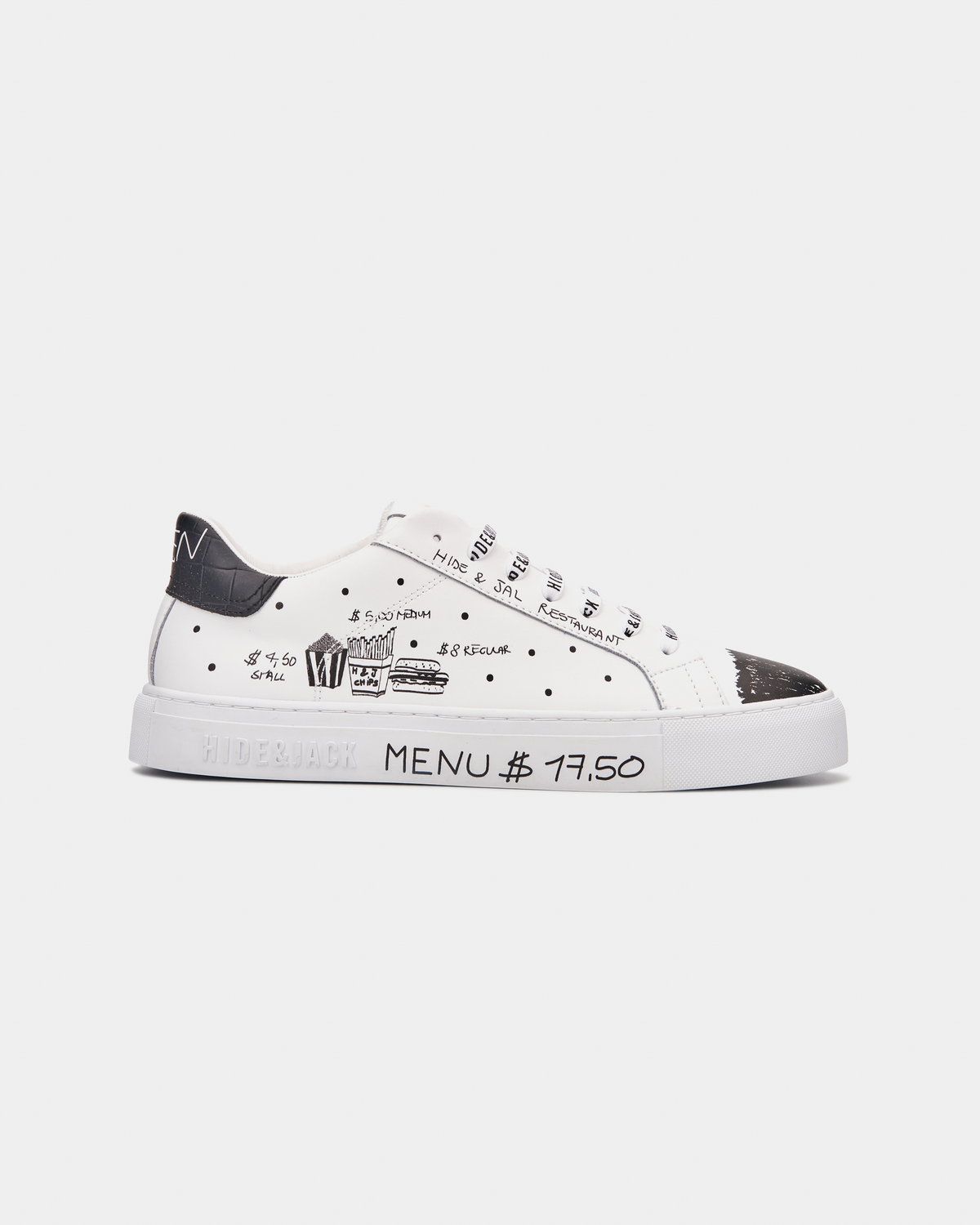 (Core) Hide & Jack Men's Essence Serigrafia Low Top Sneaker Cinema Edition White | ESERL-CINWHT