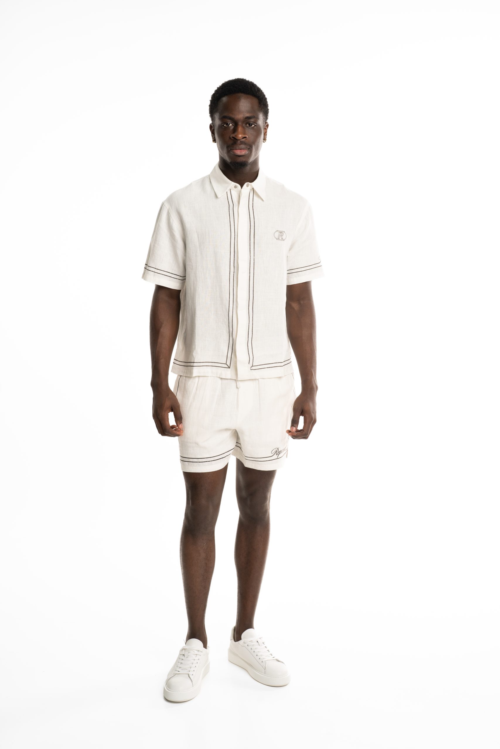 Represent Men's Border Short MLM100299-26 Whisper White