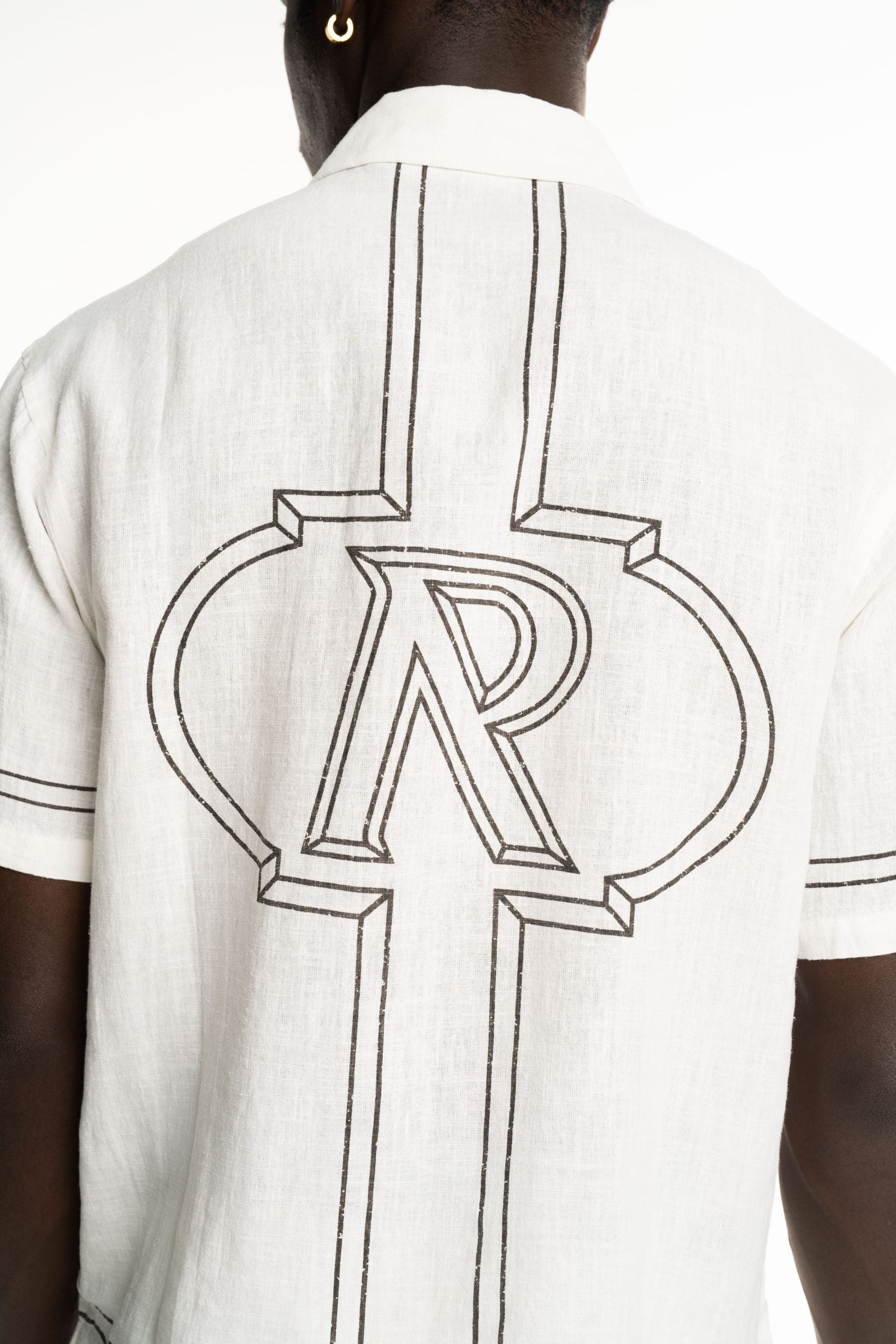 Represent Men's Border Shirt MLM100298-26 Whisper White