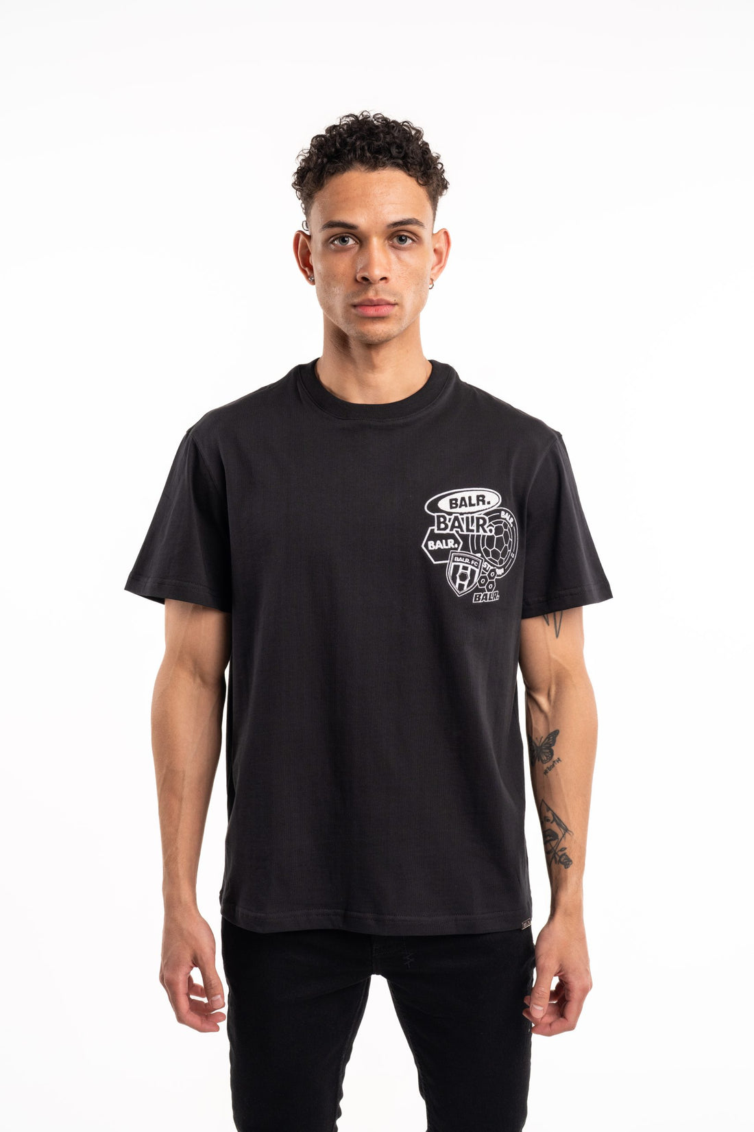 BALR x Hydraulics Logo Patches T Shirt |B1112.1398-Jet Black